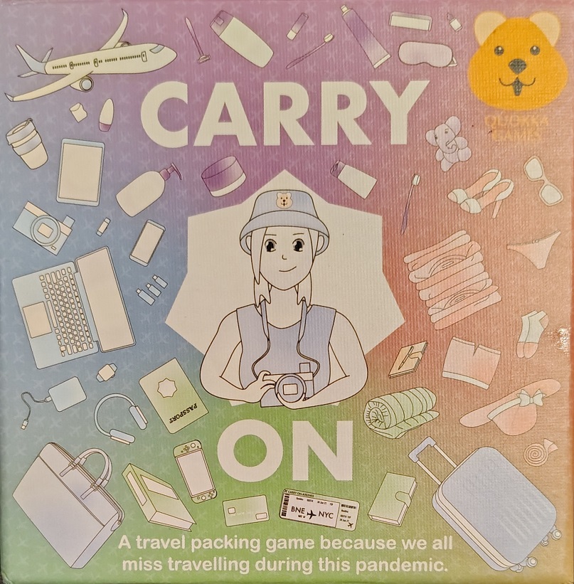 Pack your suitcase strategically in Carry On! Draft item cards based on your role while managing weight limits. Intimate card game about choosing what matters.
