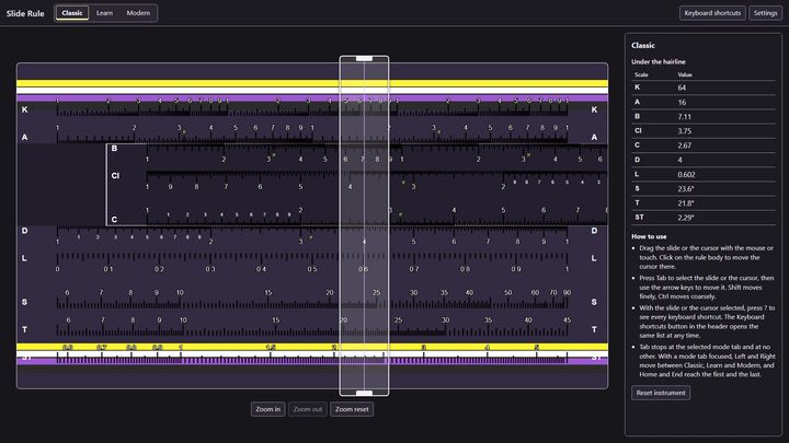The extended rule in the Nonbinary finish, in Classic mode